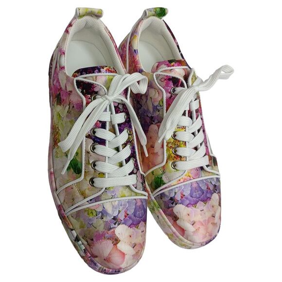 Christian Louboutin Louis Junior Orlato Floral-Print Sneakers in Multicolor - Picture 2 of 11